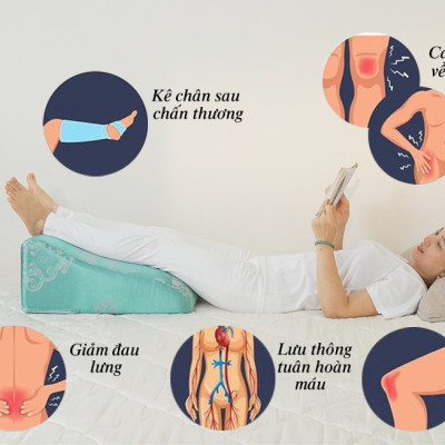 VỎ GỐI KÊ CHÂN CHỐNG GIÃN TĨNH MẠCH YOROKOBI 28CM- XANH NGỌC LAM