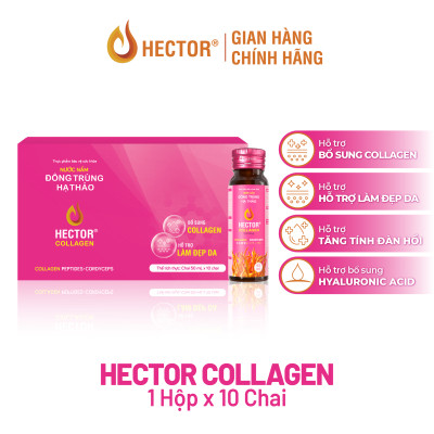 Bộ 2 hộp nước nấm Đông trùng hạ thảo Hector Sâm và Hector Collagen ( 20x50ml)