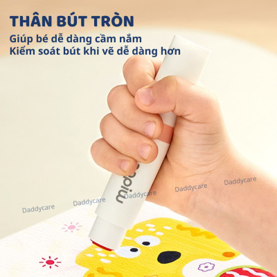 Bút màu chấm tròn mideer Round-Tip Stamper Washable Marker, bút highlight 2 đầu cho bé 2,3,4,5,6 tuổi