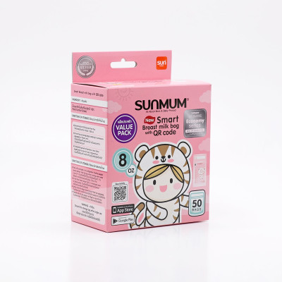 Combo 02 hộp túi trữ sữa Sunmum 250ml - mỗi hộp chưa 50 túi trữ sữa Sunmum dung tích 250ml có kiểm định y tế