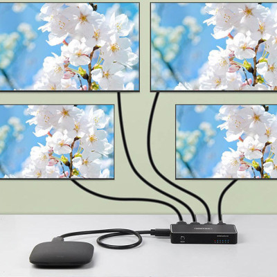 Unitek V109A - Bộ Chia HDMI 1 ra 4 Độ Phân Giải 4K HD Hỗ Trợ 3D Khoảng Cách Truyền Lên Tới 30m Kèm Nguồn AnZ - Hàng Chính Hãng