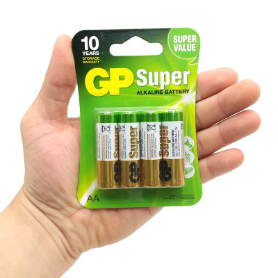 Vỉ 4 Pin Tiểu GP Super Alkaline Battery AA 1.5V - GP 15A-2U4