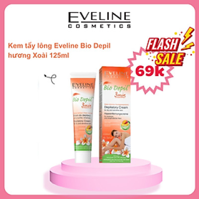 [Deal hè 69k] Kem tẩy lông hữu cơ các vùng hương Xoài Bio Depil Eveline 125ml