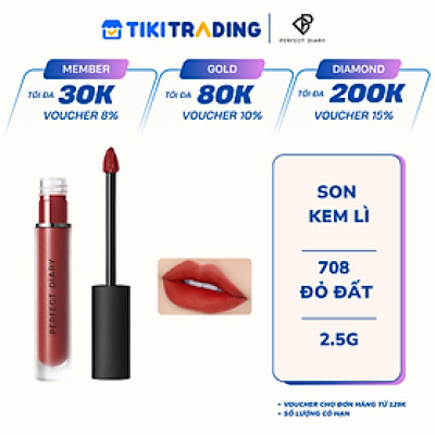 Son kem lì PERFECT DIARY DreamMatte nhiều màu siêu mịn lâu trôi cao cấp 2.5g