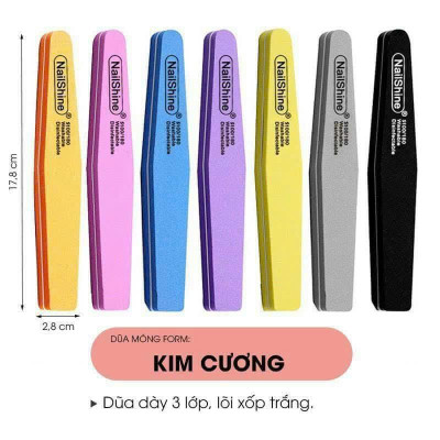 Phao Dũa Móng Mịn Sunshine Thanh Dài Ngắn, Phào Dũa 2 Mặt Sunshine Làm Nail (Màu Ngẫu Nhiên) Nail Phương Miu Nữ Women