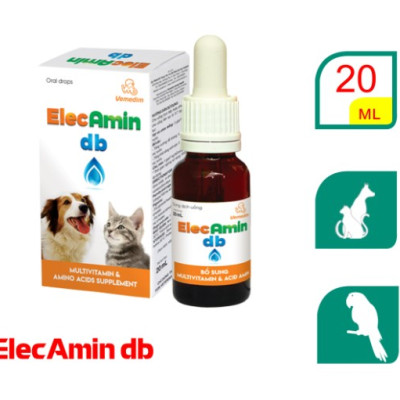 ElecAmin DB Giúp Tăng Đề Kháng, Giảm Stress, Ăn Ngon, Tiêu Hóa Tốt Cho Chó, Mèo, Chim, Vẹt