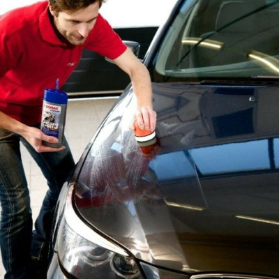 Dung dịch xóa xước, đánh bóng và bảo vệ sơn xe ô tô, xe hơi 3 trong 1 Sonax Wax 250 ml 202100