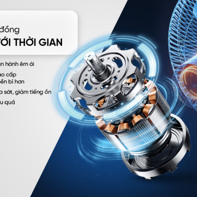 Quạt đứng Sunhouse 5 cánh 110W SHD-7382, động cơ đồng nguyên chất, vận hành êm ái, không tiếng ồn, Hàng chính hãng