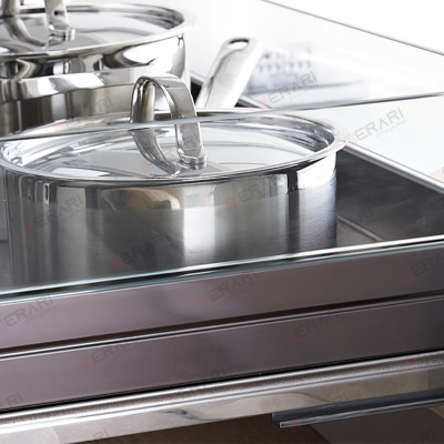 Giá đựng xoong nồi bát đĩa (Kệ xoong nồi Inox 304 thương hiệu Gerari hộp lắp thùng/cánh)