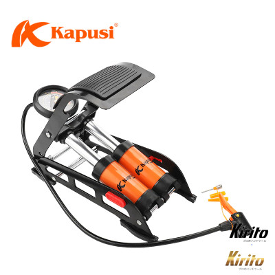 Bơm Xe Bơm Hơi Đạp Chân Kapusi Xe Máy Xe Đạp Ô Tô Đa Năng Mini 2 Xilanh