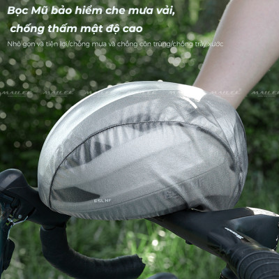 Vỏ Bọc mũ bảo hiểm xe đạp AD-01 1 cỡ có phản quang, giúp chống nước, chống gió, bụi, bọc mũ bảo hiểm xe đạp - Mai Lee