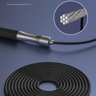 Dây Nhảy Tập Gym TMT13 Lõi Thép Bọc Dài 2.9m Nhựa PVC Tích Hợp Tay Cầm Có Tạ Cao Cấp Đại Nam Sport