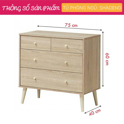 Tủ đựng quần áo phòng ngủ SMLIFE Shadeno