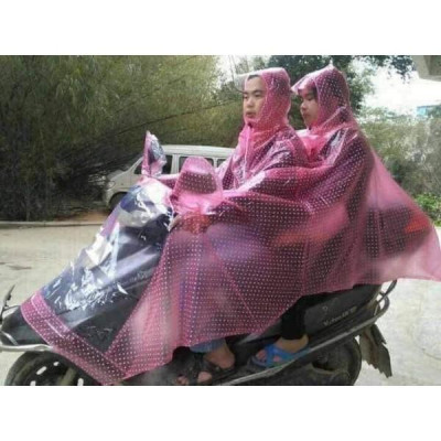 Áo Mưa 1 và  2 Đầu Có Kính Che Mặt Cánh Dơi Chấm Bi Thời Trang Chất Liệu dẻo mềm - hàng việt