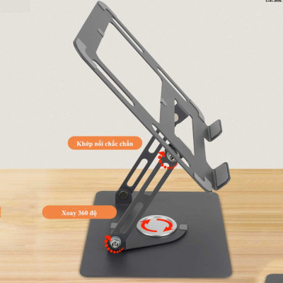Giá đỡ,Đế tản nhiệt máy tính,laptop,ipad bằng hợp kim nhôm HXSJ K95 điều chỉnh 5 cấp độ cho máy 10-15,6 inch có thể gập - Hàng chính hãng