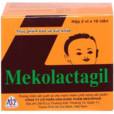 Combo 5 hộp Viên tảo xanh Spirulina lợi sữa Mekolactagil Hộp 20 viên Mekophar