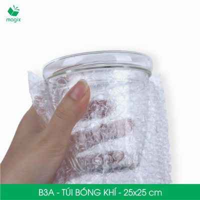 B3A - 25x25 cm - 50 Túi bóng khí chống sốc đóng hàng - Túi gói hàng, bọc chống sốc, xốp chống sốc