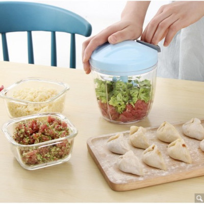 Máy xay tỏi ớt bằng tay Lock&Lock Size L 900ml Màu xanh dương CKS310-BLU - Hàng chính hãng, lực nghiền mạnh với 3 lưỡi dao thép không gỉ - JoyMall