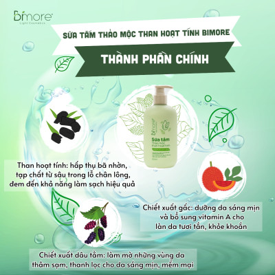 Sữa tắm thảo mộc than hoạt tính sạch sâu mà vẫn dịu nhẹ_500ml