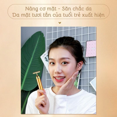 Máy massage mặt cầm tay mini làm thon gọn khuôn mặt, tạo hình V-line, massage Loại Xịn Có sẵn Pin chống thấm nước