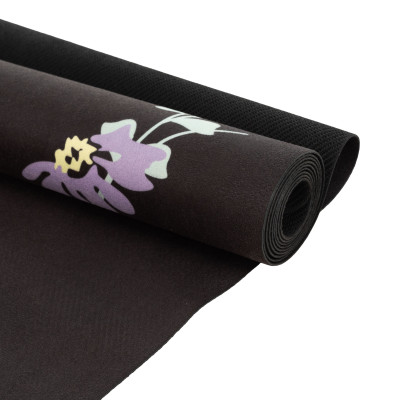 Thảm tập yoga du lịch cao cấp chính hãng Yvonne dày 1,5mm gấp gọn, bề mặt nhám, siêu bám, ưa mồ hôi, dễ vệ sinh, chất liệu cao su tự nhiên, kích thước 183cm x 66cm, nặng 1,2kg, foldable travel yoga mat with best grip,  anti-slipping surface