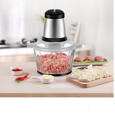 Máy Xay Thịt Cá Đa Năng Cối Inox 304 4 Lưỡi Cao Cấp, Công suất 250W - Nghiền Tỏi Ớt Rau Củ - Hàng Loại 1- Chính Hãng MINIIN