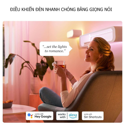 Đèn LED dây thông minh Wiz LightStrip RGBIC Matter & Wifi, hiển thị 16 triệu màu, kết nối App
