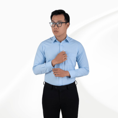 Áo sơ mi nam dài tay xanh có túi GENTITI By Thái Tuấn - 1C815HAKT005