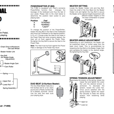 Pedal trống đơn Pearl P890 - Hàng chính hãng