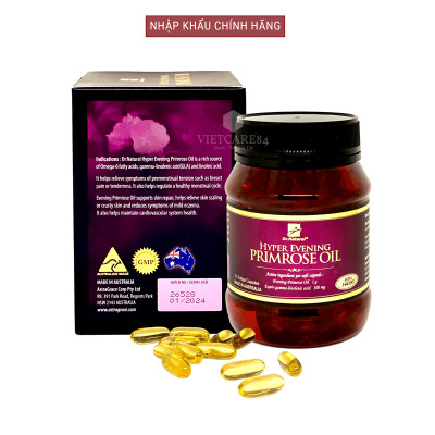 Bộ Sản Phẩm 2 Hộp Viên Uống Bổ Sung Nội Tiết Tố Nữ Úc Dr Natural Hyper Evening Primrose Oil 180 Viên- Nhập Khẩu Chính Hãng