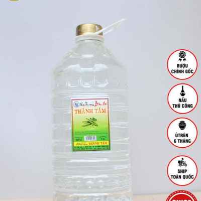 Đặc Sản Bình Định - Rượu Bàu Đá Thành Tâm Đậu Xanh 5 Lit - OCOP 3 Sao