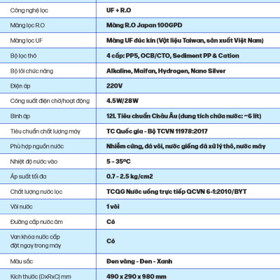 Máy Lọc Nước ROBOT CLASSY PRO 3410W-UR 2 Màng Lọc R.O + UF Màn Hình LCD - Hàng Chính Hãng