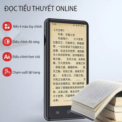 MP3 player Ruizu H8 16Gb Bản Mới 2023 Tích Hợp Sẵn CHPlay Kết Nối WIFI Android 5.1 Bluetooth 5.0 Xem Video Màn Hình Lớn - Hàng Chính Hãng