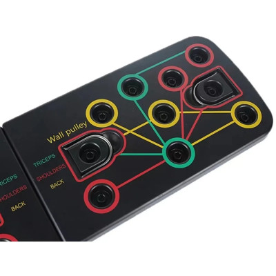 Bảng Dụng Cụ Hít Đất Kèm thanh đòn ngang ,  Dây Kéo Đa Năng Cleacco Nhiều Bài Tập Theo Màu Sắc BORO SPORT