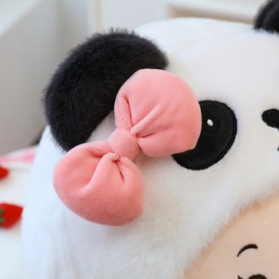 Thú nhồi bông heo cosplay gấu trúc ôm bình sữa - Size từ 25cm đến 85cm - Quà tặng gấu bông heo ôm bình sữa êm mịn cho bé.