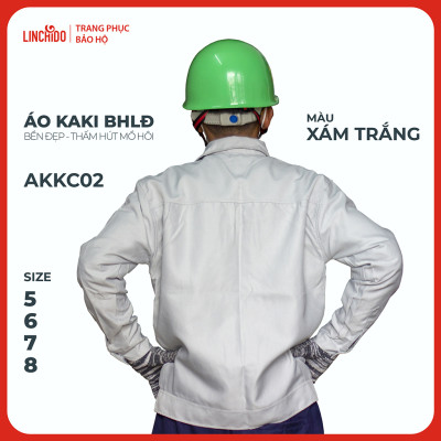 Áo kaki Bảo Hộ Lao Động Chất Liệu Thấm Hút Mồ Hôi Thoáng Mát Bền Đẹp - Mã AKKC02