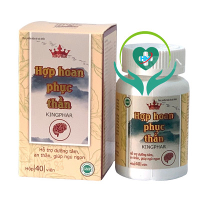Viên uống Hợp hoan phục thần Kingphar, hộp 40v, giúp dưỡng tâm, an thần