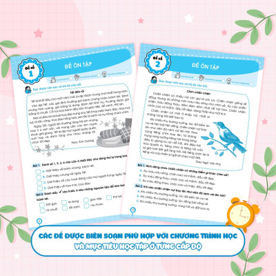 Sách - Đề Ôn Luyện Và Tự Kiểm Tra Toán + Tiếng Việt Lớp 2 - Combo 4 Cuốn - Megabook