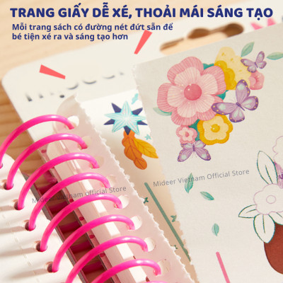 Mideer Make up Manual thiết kế thời trang, trang điểm, tô màu cho bé 3 4 5 6 7 tuổi