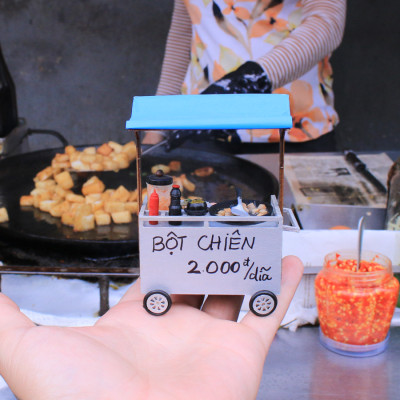 MÔ HÌNH SÀI GÒN XƯA - XE BỘT CHIÊN - HR14