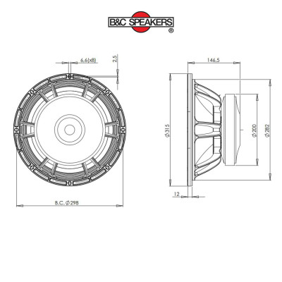 Loa Rời 3 tấc B&C SPEAKERS- Italia 12FW76 (1 cái) – Hàng Chính Hãng
