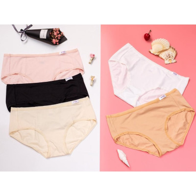 Combo 5 quần lót nữ thun lạnh lưng cao annie QE4535 mềm mại, thoáng mát, vải lót cotton thấm hút thoải mái mặc cả ngày