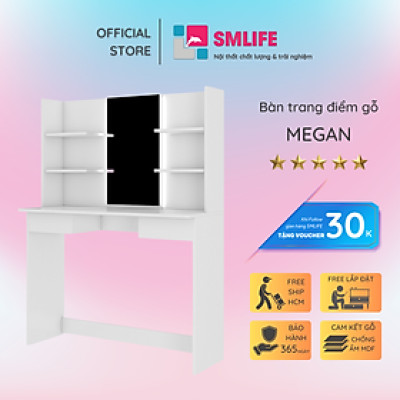 Bàn phấn hiện đại bằng gỗ công nghiệp SMLIFE Megan