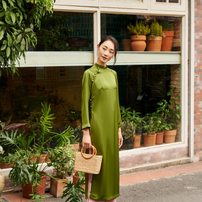 Áo Dài Lê Phổ Trà ADA003 thời trang thiết kế Hity