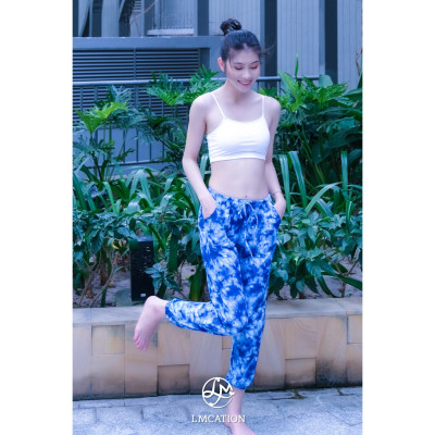 Bộ đồ đa năng LMcation - Áo bikini thể thao LMcation Elisa - Màu trắng & Quần dài đa năng LMcation Dana - Xanh dương