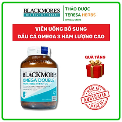 Viên Uống Dầu Cá Omega 3 Bổ Não, Bổ Mắt Blackmores Omega Double High Strength Fish Oil Hộp 90 viên