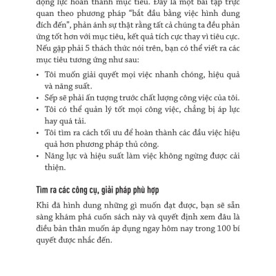 Sách - 100 Bí Quyết Nâng Tầm Hiệu Suất - Những Thay Đổi Nhỏ Bứt Phá Thành Công