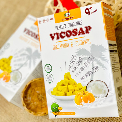 Bánh dinh dưỡng VICOSAP làm từ dừa sáp không chiên qua dầu ăn vặt healthy cho bé