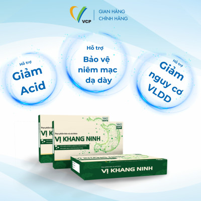 [COMBO 2 Hộp] TPBVSK Viên Uống Dạ Dày Vị Khang Ninh - Hỗ trợ giảm acid dịch vị, giúp bảo vệ niêm mạc dạ dày - Hỗ trợ giảm nguy cơ viêm loét dạ dày tá tràng - Hộp 30 viên