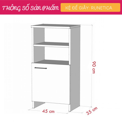 Tủ giày gỗ công nghiệp thiết kế đẹp hiện đại SMLIFE Runetica